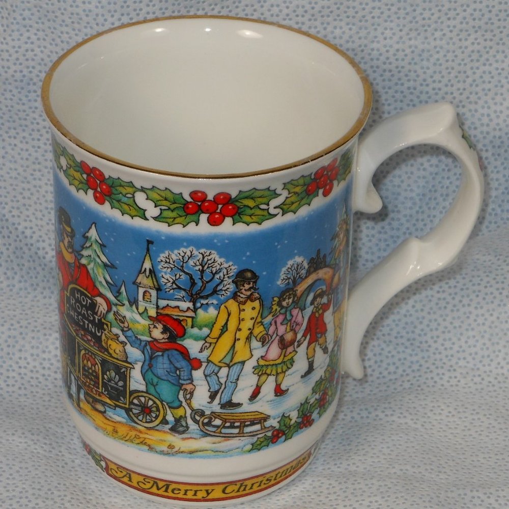 SADLER UK Christmas Holiday fine bone china coffee mug